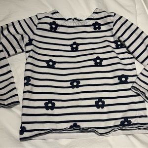 Jacadi Paris Navy Blue Striped Floral
Long sleeve Sz 4 (104 cm) 100% cotton
